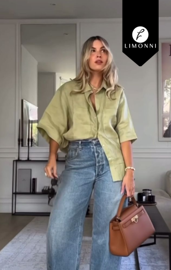 Blusas para mujer COLOR VERDE MILIITAR TALLA M REF LI4812 Sale