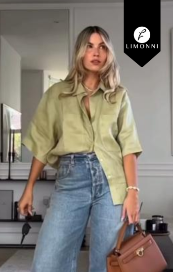 Blusas para mujer COLOR VERDE MILIITAR TALLA M REF LI4812 Sale