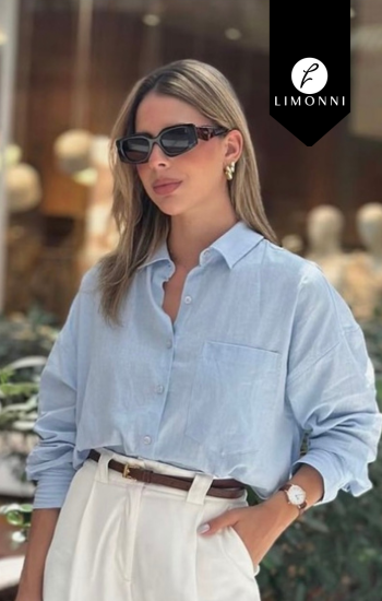 Blusas para mujer COLOR AZUL CIELO TALLA XL REF LI5038 Sale