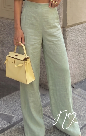 Pantalones Niccola A-MAR NI1319 Pantalones Largos - Blanco