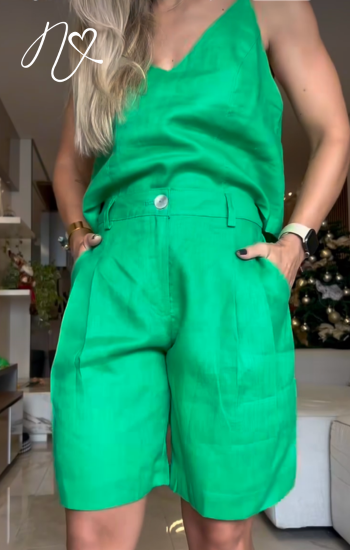 Sets Niccola Valiente NI743 Set pantalon verde esmeralda