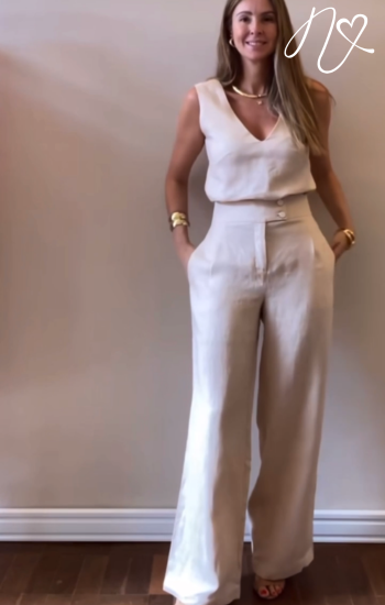 Sets Niccola Valiente NI748 Set pantalon avena