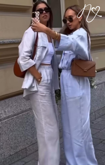 Sets Niccola Valiente NI752 Set pantalon blanco