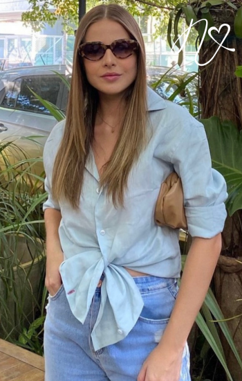 Blusas para mujer Niccola Cayena NI776 Camiseras azul cielo