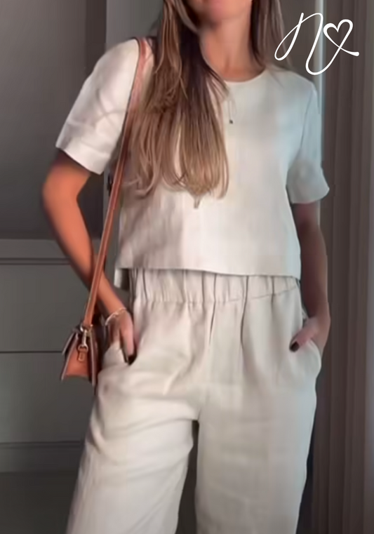 Sets Niccola Novalee NI814 Set pantalon avena