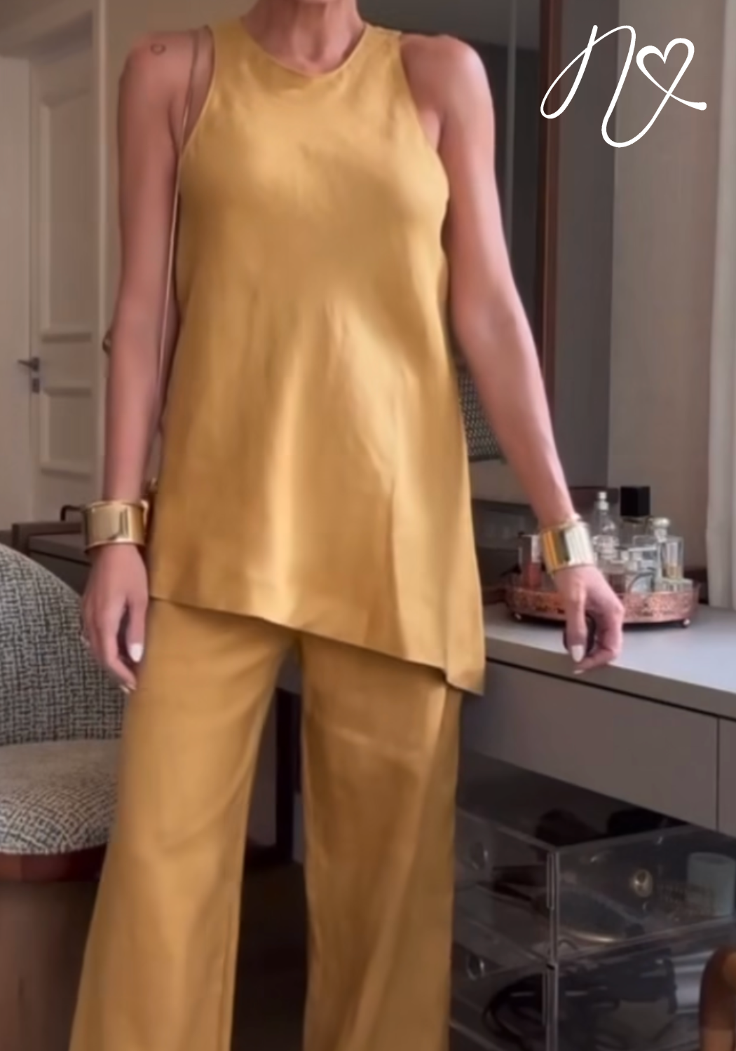 Sets Niccola Claudette NI826 Set pantalon avena