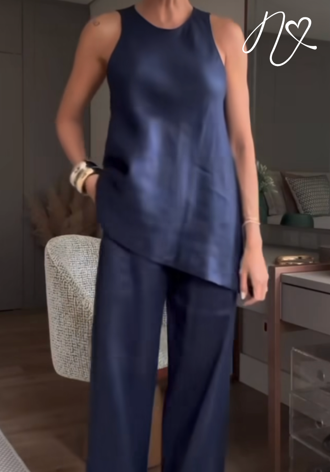 Sets Niccola Cayena NI836 Set pantalon azul turquie