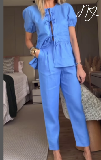 Sets Niccola Cayena NI894 Set pantalon azul cielo