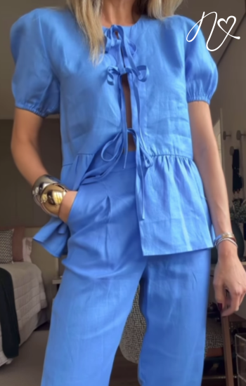 Sets Niccola Cayena NI894 Set pantalon azul cielo