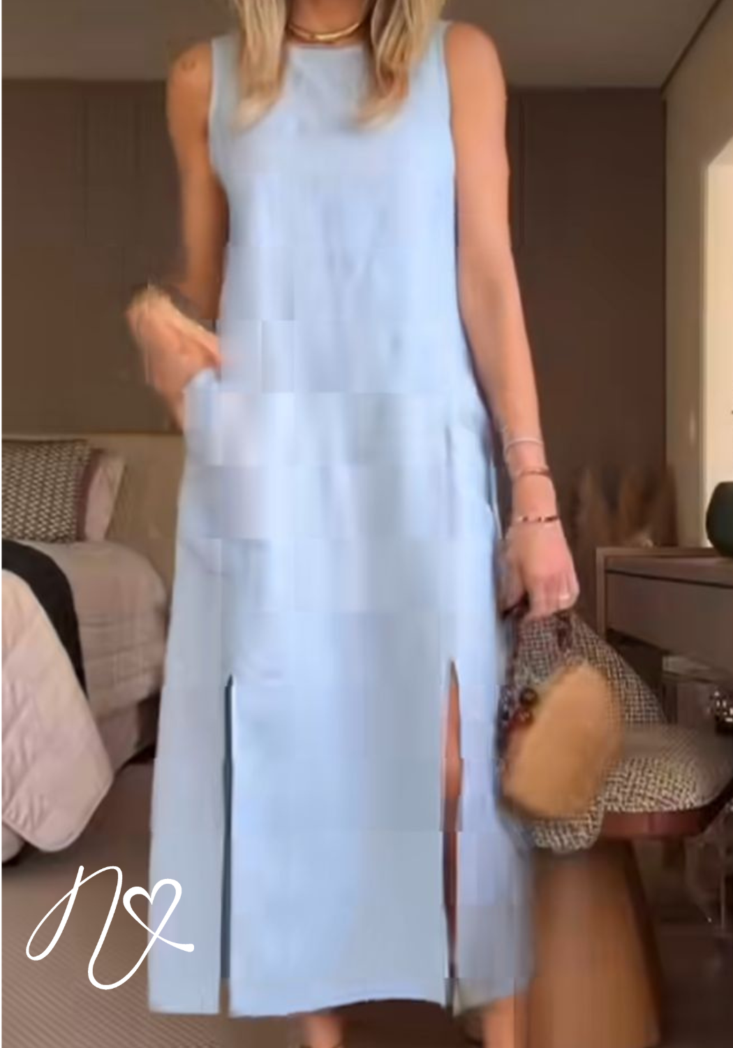 Vestidos para mujer Niccola Cayena NI902 Maxidress azul cielo