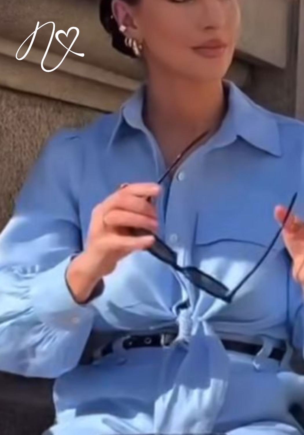 Blusas para mujer Niccola Cayena NI915 Camiseras azul cielo