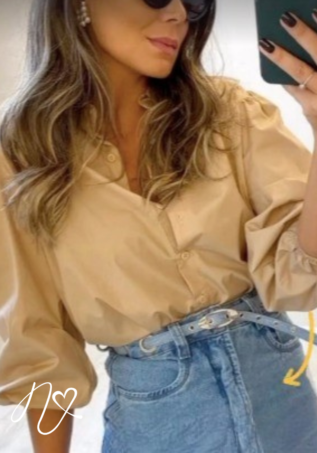 Blusas para mujer Niccola Cayena NI943 Casuales beige