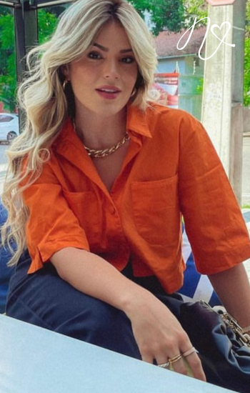 Blusas para mujer Niccola Valiente NI703 Camiseras naranja