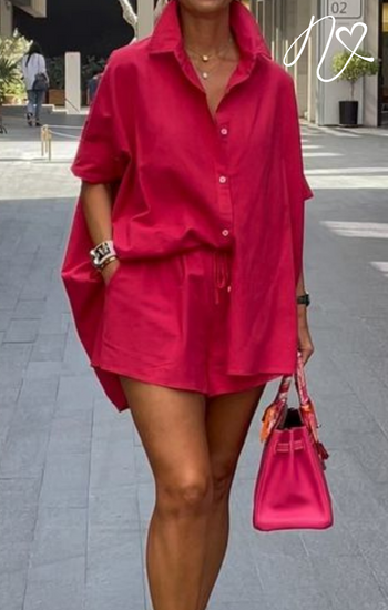 Sets Niccola Valiente NI723 Set pantalon fuscia