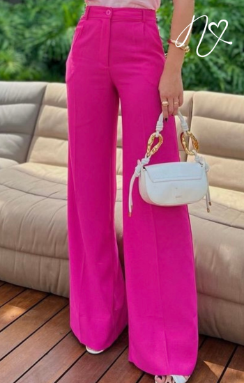 Pantalones Niccola Valiente NI740 Pantalones Largos fuscia