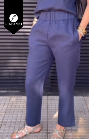 Pantalones COLOR AZUL BEBE TALLA M REF LI5231 Sale