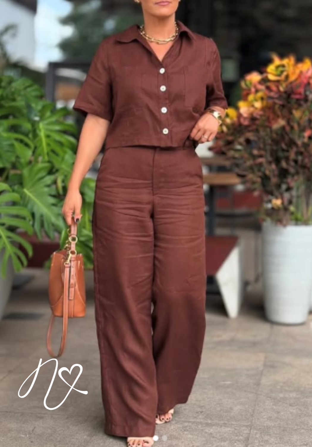 Sets Niccola Bennett NI1041 Set pantalon - Avena