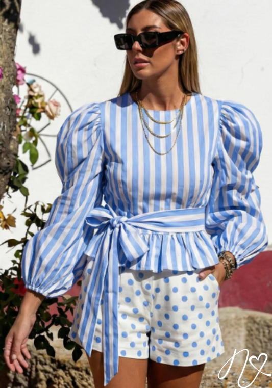 Blusas para mujer Niccola Bennett NI1073 manga larga - Avena
