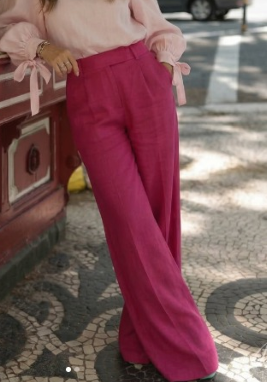 Pantalones Niccola Bennett NI1101 Largos elegantes - Blanco