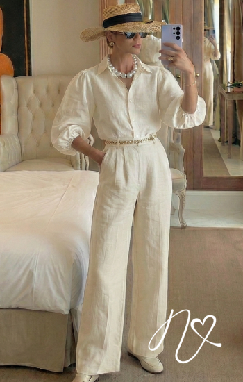 Sets Niccola Bennett NI1153 Set pantalon - Avena