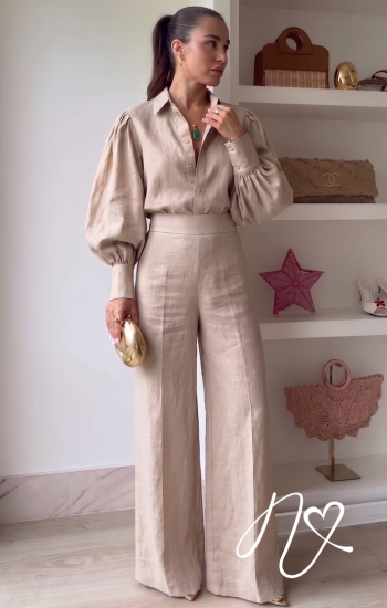 Sets Niccola Perla NI1191 Set pantalon - Beige