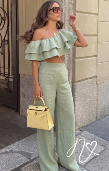 Sets Niccola A-MAR NI1317 Set pantalon - Blanco
