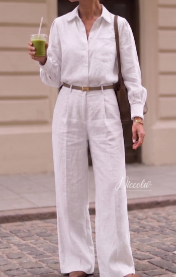 Sets Niccola A-MAR NI1341 Set pantalon - Blanco