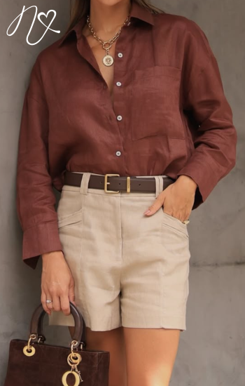 Blusas para mujer Niccola Cayena NI944 Camiseras marron