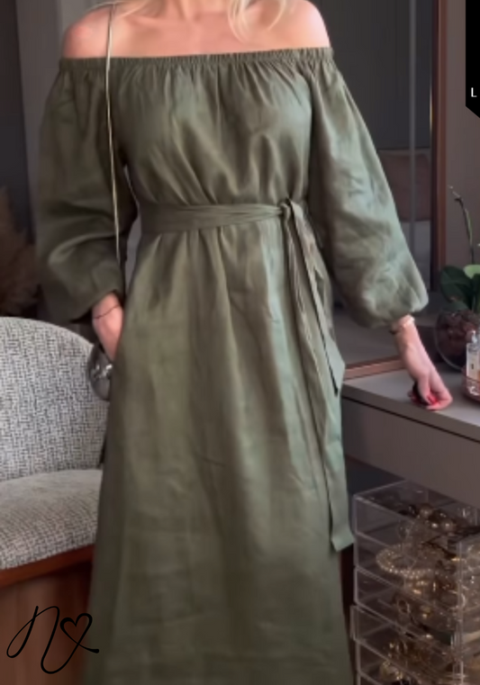 Vestidos para mujer Niccola Cayena NI977 Largos elegantes verde militar